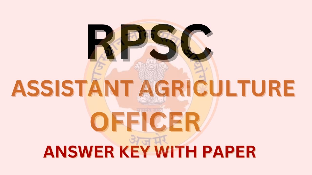 RPSC AAO Answer Key 2025