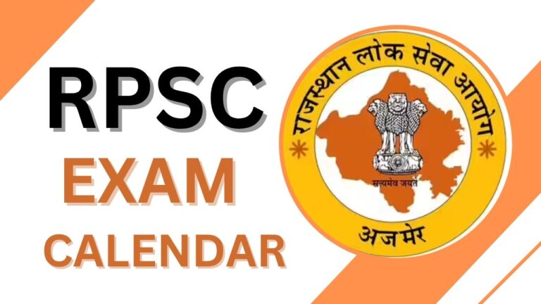 RPSC Exam Calendar 2026